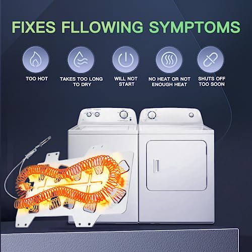 Samsung Dryer Heating Element DC47-00019A Kit with Thermostat & Fuse Replacement
