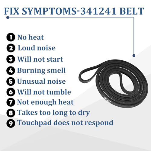 341241 Dryer Drum Belt for Whirlpool Kenmore Amana - Pack of 1