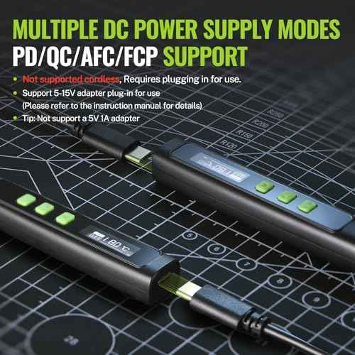 WORKPRO DC Soldering Iron Kit, Fast Heating Soldering Iron Pen with 3 Tips, Portable Lightweight Solder Iron for Electronics, Metal, DIY, Accurate Temp Control, OLED Screen Display, PD/QC Protocols