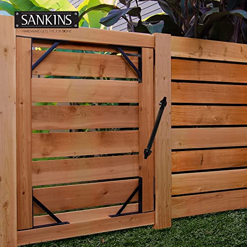SANKINS 14-Inch Heavy Duty Adjustable Self-Closing Gate Spring - Outdoor Fence Hardware