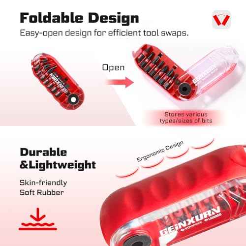 30 Pcs Impact Screwdriver Bits Set, Magnetic S2 Steel Multi Driver Bits with Storage Rainbow Box (Red,Pink,Orange)