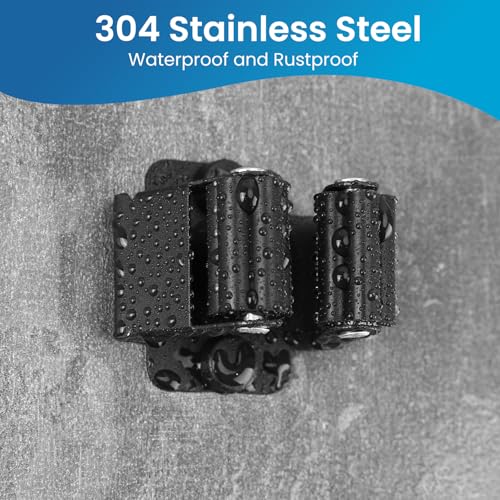 4-Pack Wall Mount Broom Holders - Stainless Steel Heavy Duty Mop Organizer for Garden & Home