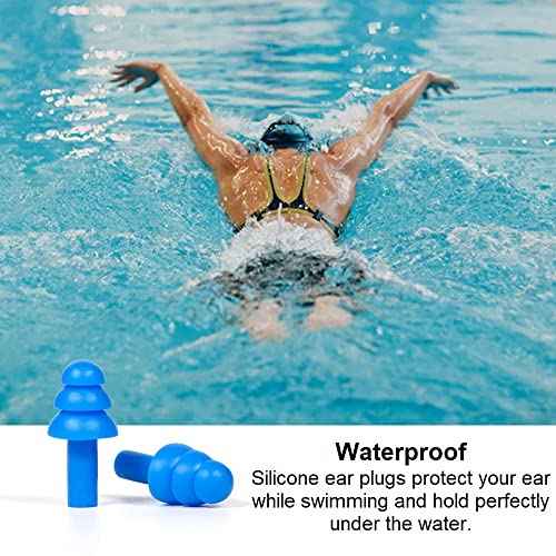 50 Pairs of Soft Reusable Silicone Ear Plugs for Swimming, Sleeping & Concerts - Individually Wrapped & Waterproof Ear Protection - Comfortable Noise Reduction up to 25dB NRR - Ideal for Adults