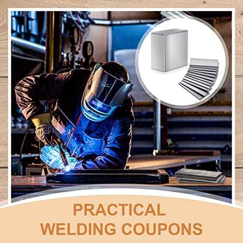 Zonon 12 Pieces Welding Coupons for Training (1-1/2 x 6) Welding Kit 11 Gauge Mild Steel Plate DIY Tig Equipment for Mig Stick Brazing Gas