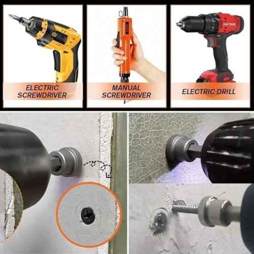 5pcs Set TEURSA ¢ç Premium Magnetic Drywall Screw Setter - PH2 Bits for Plasterboard - Hex Shank Positioning Bit - Easy Drywall Installation - Drill Accessory (5pcs 2'')