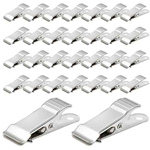 30 Pcs Metal Alligator Clips, 1.58 Inch x 0.5 Inch Metal Mini Clamps, Mini Spring Clamps for Wire, Photo, Curtain, Crafts