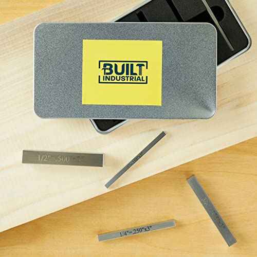 Precision Gauge Block Set - 5-Piece, 1/8 to 1/2 in - Stainless Steel Table Saw & Woodworking Setup Blocks