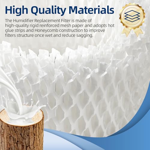 DerBlue 6 Pack Humidifier Replacement Filter for Canopy Bedside & Nursery Humidifiers – Wood Pulp