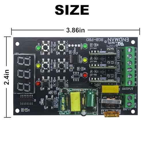 Traffic Light Controller Sequencer with Led Light 3 Color with 39+ Sequences, 3 Channel 80VAC-260VAC, LED Display, (LED Board High Luminance + Controller)