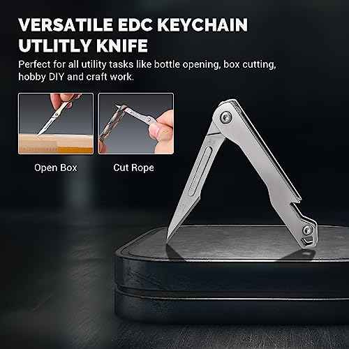 edcfans Folding Scalpel Knife, Small Pocket Knife for Men with 10pcs Surgical Replaceable Blades #11, EDC Utility Knives, Outdoor Edge Knives for Hunting, Skinning