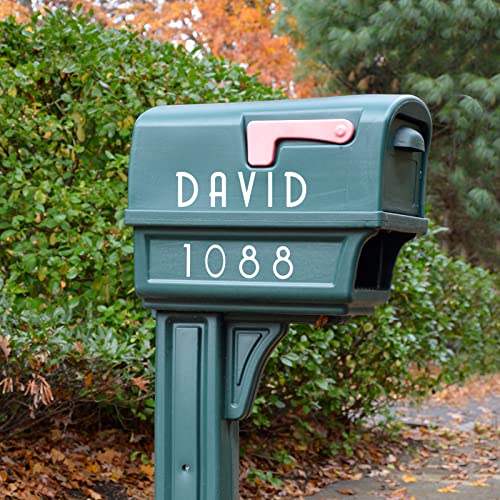 Olaine 2 Inch White Vinyl Alphabet & Number Stickers Self-Adhesive Mailbox Kit