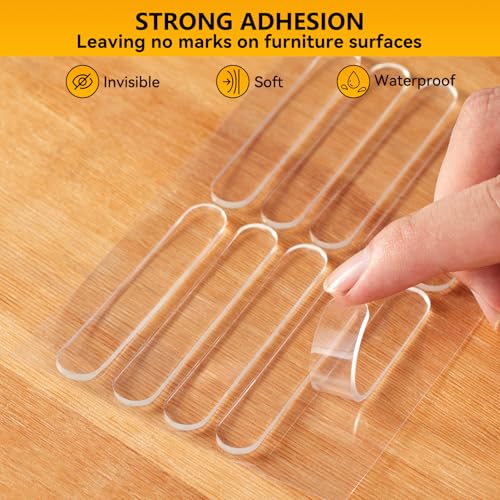 6.3cm x 1cm Wall Bumpers 10pcs Self-Adhesive Door & Furniture Protectors
