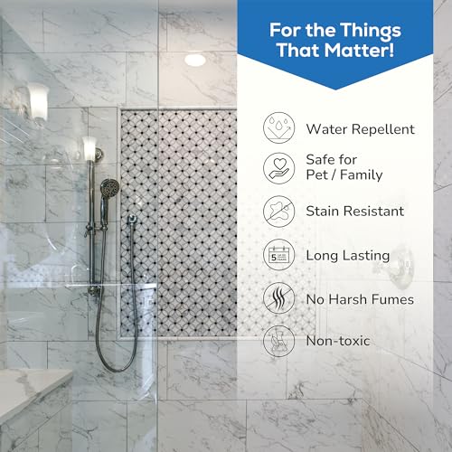 AQUA-X 16 Oz. Grout Sealer - Clear Indoor & Outdoor Tile & Grout Protective Coating, Professional Grade, Fast Dry, Long Lasting, Pack of 1