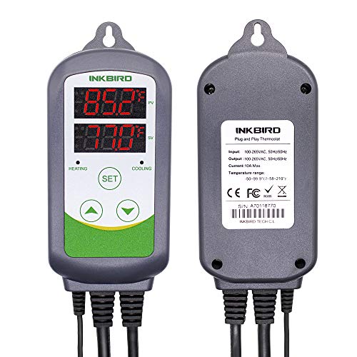 Inkbird ITC-308 Non-WiFi Digital Temperature Controller Thermostat - Dual Relay, Celsius/Fahrenheit