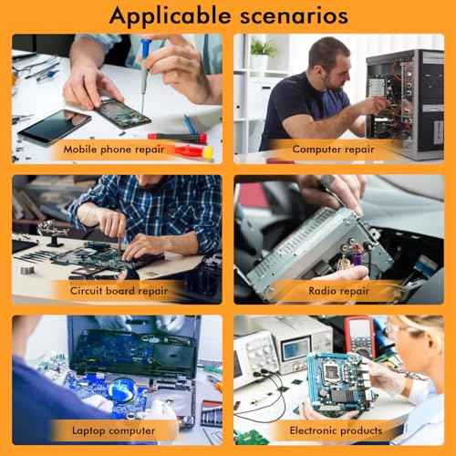 Jadeshay 80W Soldering Iron Kit with Multimeter Kit, Temperature-Controlled Soldering Set with LCD Display, 5 Tips & 30+ Tools for Electronics Repair, DIY, PCB, Phone & Computer