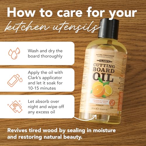 Clark's Orange & Lemon Scent Cutting Board Oil 12 oz Food Grade Mineral Oil