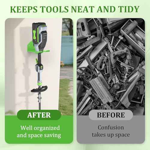 Power Tool Organizer Wall Mount, Lawn Tool Storage Rack for Weed Eater, Trimmer Rack for E.GO Power+ String Trimmer, Battery Powered 2 Pack