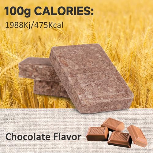 900 Emergency Food Ration Bars - Chocolate Flavor, 12 Pack, High Energy Survival Food, Long Shelf Life