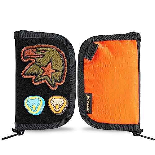 VIPERADE VE20 EDC Pouch Small Pocket Organizer with 8 Compartments, Pocket Tools Pouch with Patches Display Panel, Mini Organizer Bag for Men