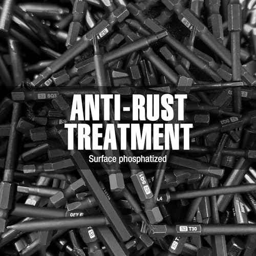 WORKPRO 10pcs Slotted Phillips Screwdriver Bit Set, S2 Steel Magnetic Screwdriver Bits Set, CNC Machined Tips, 1/4 Inch Hex Shank Driver Bits, 3 Inch Long Screwdriver Bits Set with Storage Box