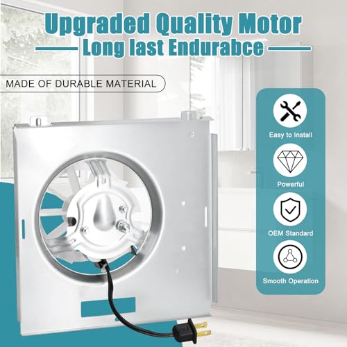 Criditpid Replacement Motor & Fan Grille for Broan Nutone 763RLN 50 CFM Bathroom Exhaust Fan