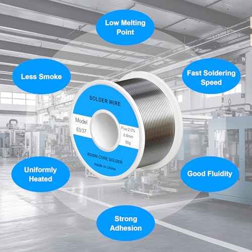 63/37 Tin Lead Rosin Core Solder Wire Ideal for Circuit Boards & Electrical Repairs