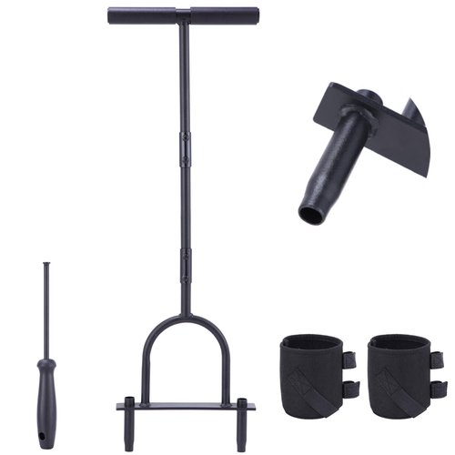 Ohuhu Core Aerator Lawn Tool, 39-Inch Manual Plug Coring Tool Grass Aerator with Storage Bags & Cleaning Tool Aerate Lawn Tools Yard Aeration Tool Garden Tool for Compact Soil