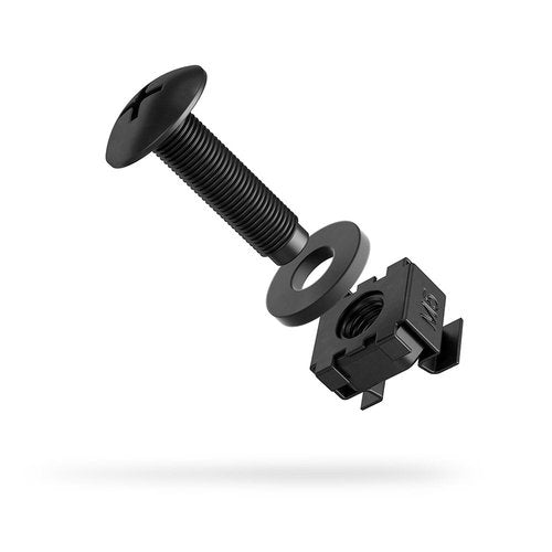 AC Infinity Carbon Steel M5 Rack Screws, Nylon Washers, and Cage Nuts. 50-Piece Set for Equipment Server Racks, enclosures, and cabinets.
