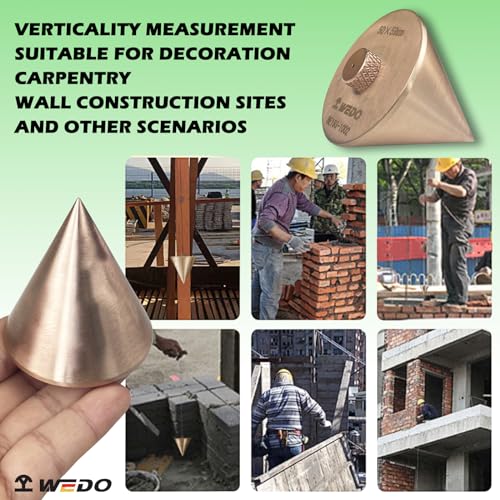 WEDO Non-Sparking Plumb Bob 10oz,Hanging Wire Hammer,Beryllium Copper