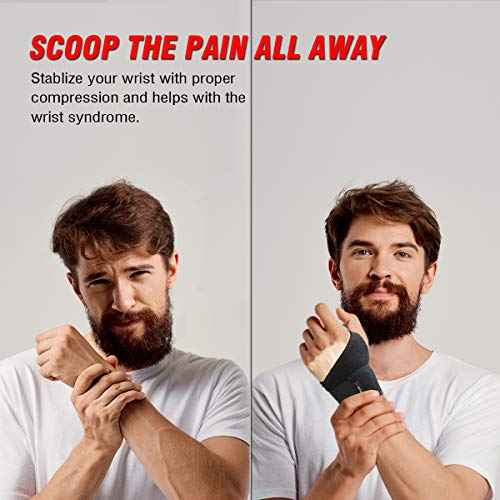 Wrist Brace for Carpal Tunnel, Comfortable and Adjustable Wrist Support Brace for Arthritis and Tendinitis, Wrist Compression Wrap for Pain Relief, Fit for Both Left Hand and Right Hand ? Single