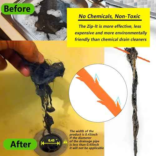 Drain Snake, Drain Clog Remover,Hair snake Tool Opener, sink snake for Sewer Kitchen Sink Bathroom Tub Toilet Clogged Drains Relief Cleaning Tool(1pc 25 Inch +1pc 20inch)