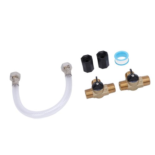 RV Water Heater Bypass Kit, Water Valve and Fitting Set Erosion Resisting 2 Female Connectors for RV System Maintenance