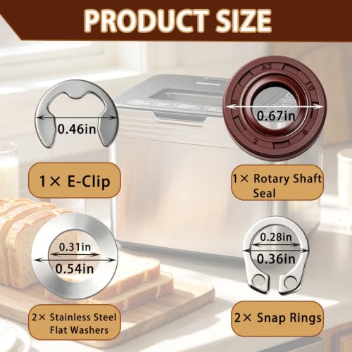 Heavy Duty Pan Seal Kit CBK-100 for Cuisinart Bread Maker – 6PCS Replacement Parts