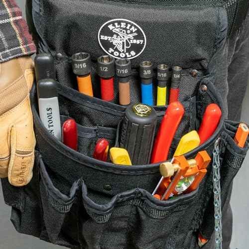 Klein Tools 516PNDC 5/16-Inch Magnetic Color-Coded Power Nut Setter, SAE, Impact-Rated Hex Nut Driver with 5-Inch Extended Reach Shaft