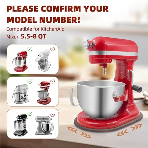GIASSVIO Pine Wood Mixer Slider for KitchenAid 5.5-8 Qt Stand Mixers (Brown) – Countertop Caddy & Sliding Mat