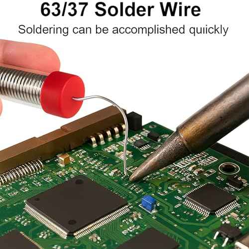 Solder Wire 63/37,High Purity Tin Rosin Core Solder for Electronic Electrical Soldering Components Repair,Low Residue,3Pcs (1.0mm45g)