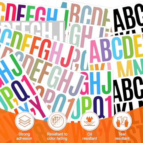 AZUREAL 1000 Self-Adhesive Vinyl Letter & Number Stickers, Waterproof Signage