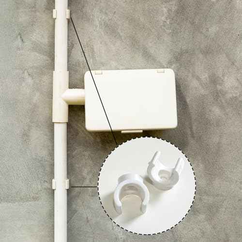 50 Pack 1/2 Inch PEX Clips, 16 mm Pipe Hangers Pipe Holder PEX Tubing Clamps PVC Water Pipe Support Pipe Clamp Tools, White Plastic U Pipe Clamp Tools