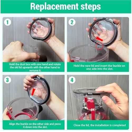 Dust Bin Lid Replacement for Dyson V8 V7 SV11 SV10Vacuum Cleaner,Bottom Accessories Cover Parts,Canister Dirt Cup Lid,Dust Bucket Cover/Dust Box Lid/Dust Collector Lid Attachment