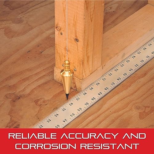Starrett Solid Brass Plumb Bob, 16oz. Weight