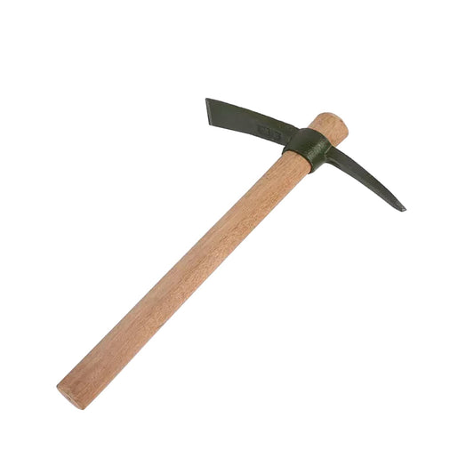 rosyquarz Forged Heat Treated One Piece Intact cast Iron Hoe,Weeding Garden Pick Axe,for Gardening,Camping and Outdoors Climbing Pickaxe