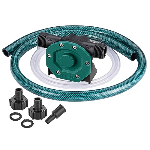 Green Self-Priming Water & Oil Transfer Pump Kit for Drills - TRUPOW