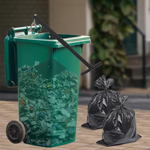 Netcoin Manual Trash Compactor for 54.5 & 90.8 Quart Wheelie Bins, Portable & Adjustable