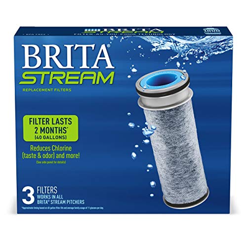 Brita Stream Water Filter 3 Pack - Instant Pour-Through Replacement Filters