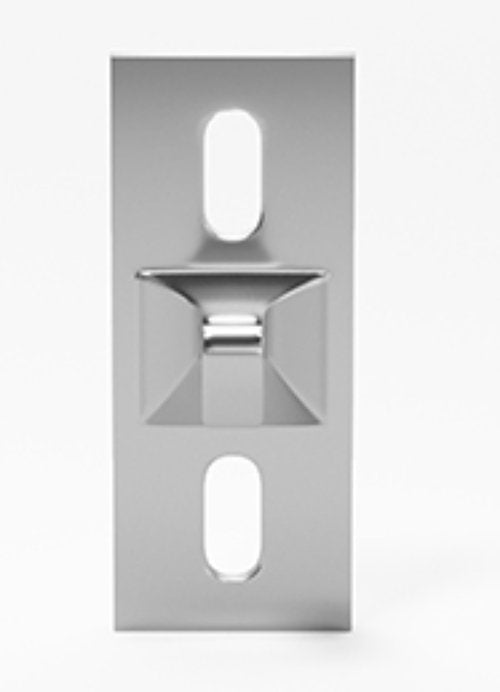 Miller Patio Sliding Glass & Screen Door Keeper | 1-1/8" Hole Center Spacing | Replacement Part for Fixing and Repairing Sliding Door Latch (Chrome)