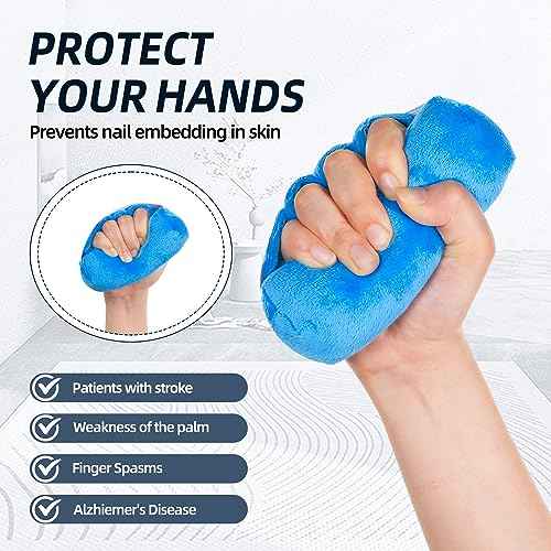 TYYIHUA Hand Contracture Cushions Palm Grip for Elderly, Stroke Rehab Skin Breakdown with Elastic Band Palm Protector for Hand, Hand Splint (1pc)