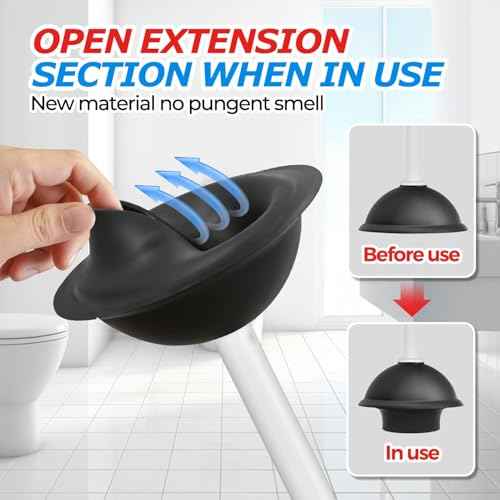 Toilet Plunger with Holder£¬Plungers for Bathroom with Holder, Toilet Plunger Heavy Duty£¬Bathroom Plunger£¬Bathroom Decor£¬Bathroom Accessories£¬Toilet Bowl Cleaners,White