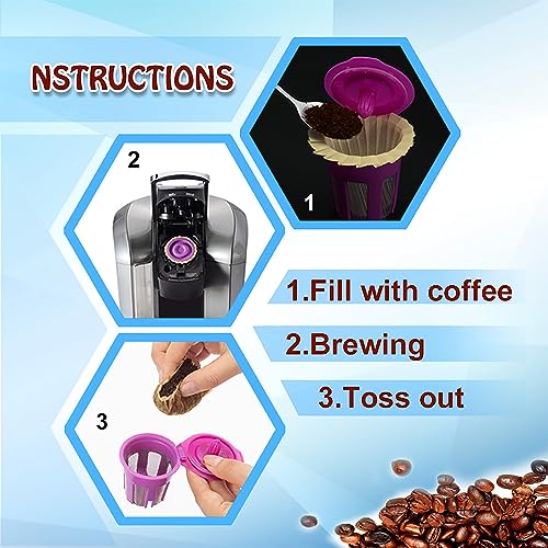 Irmidi 100 Disposable K Cup Filters for Keurig 1.0/2.0 - Natural