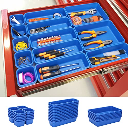 KeFanta 42-Piece Tool Box Organizer Tray Dividers in Blue – Rolling Cabi/Chest