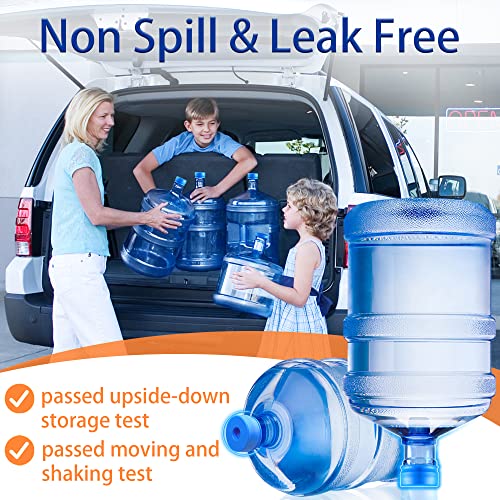 Gofriipai 3 Gallon Water Jug Cap - Reusable Silicone Leak-Proof Bottle Lid